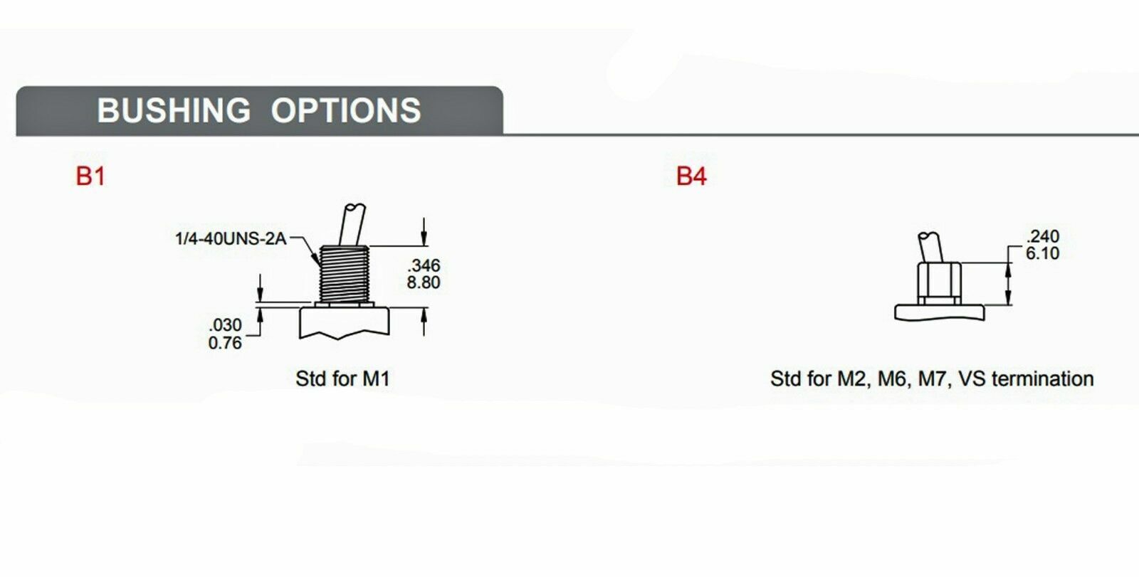 1 lot of 25pc Miniature Toggle Switch IP67 On/On 3P 5A120V UL 1AS1T2B4M2CES 1 lot of 25pc Miniature Toggle Switch IP67 On/On 3P 5A120V UL 1AS1T2B4M2CES
